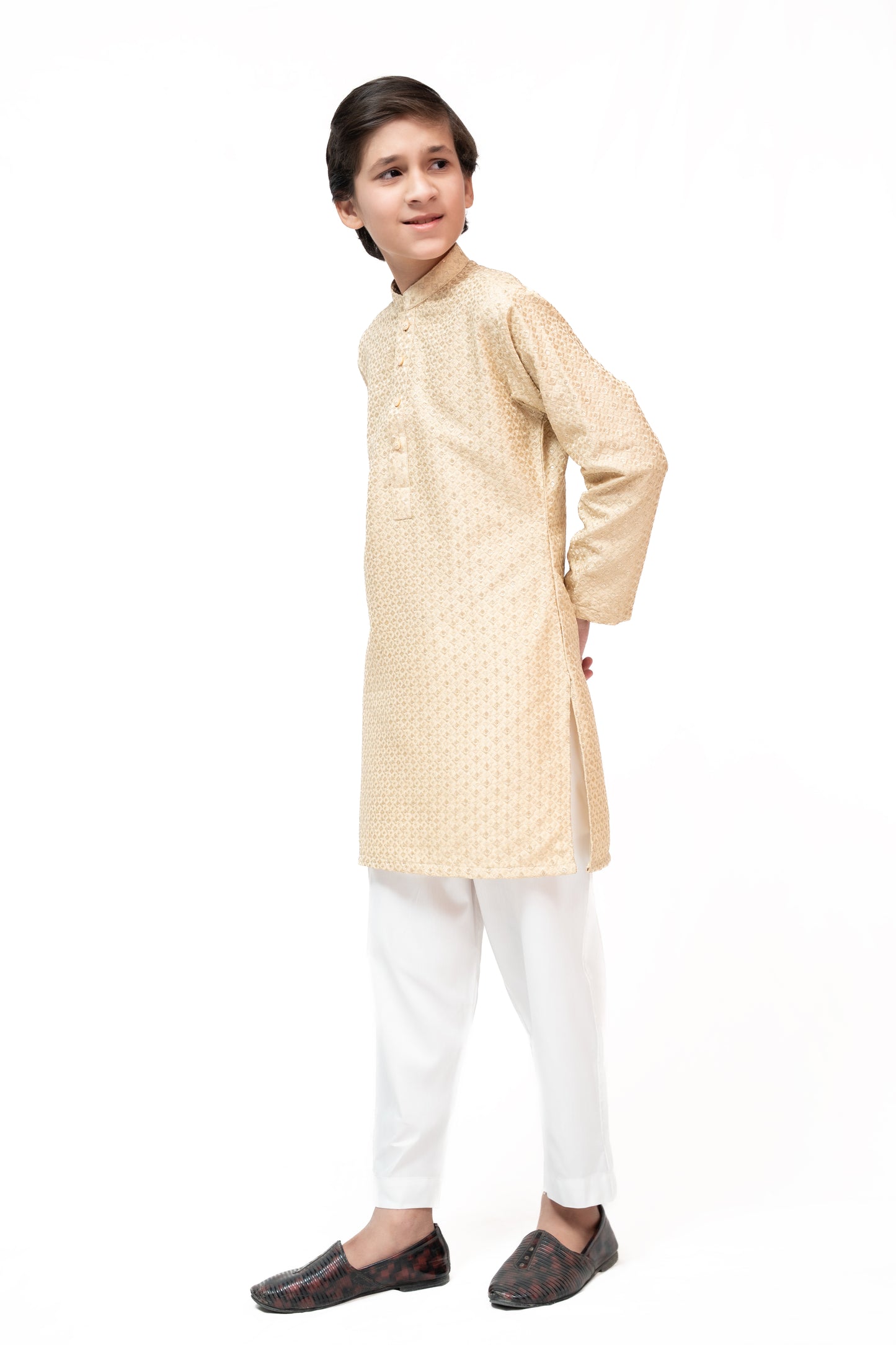 Zar Golden Boys Sequins Kurta Pajama