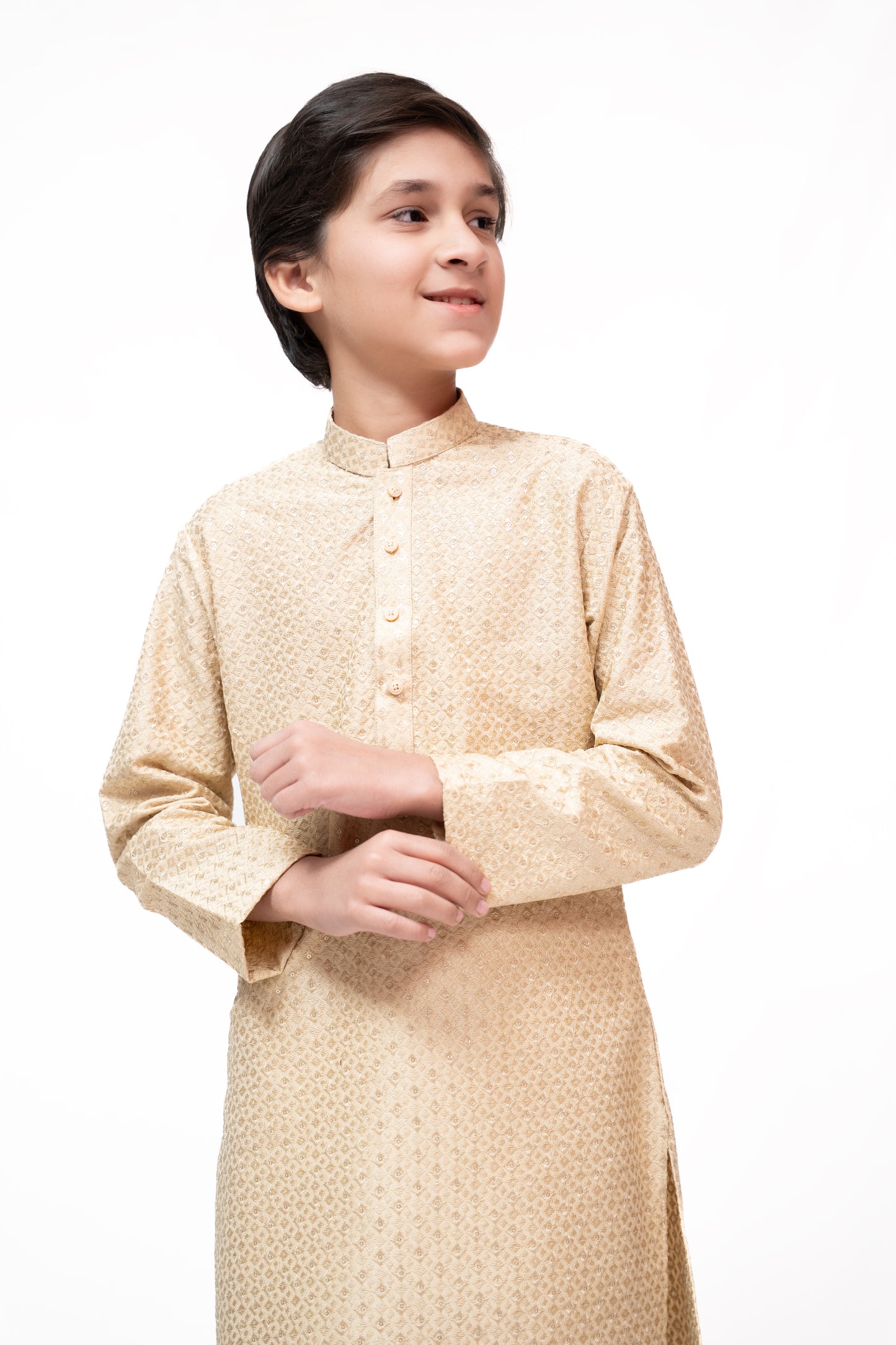 Zar Golden Boys Sequins Kurta Pajama