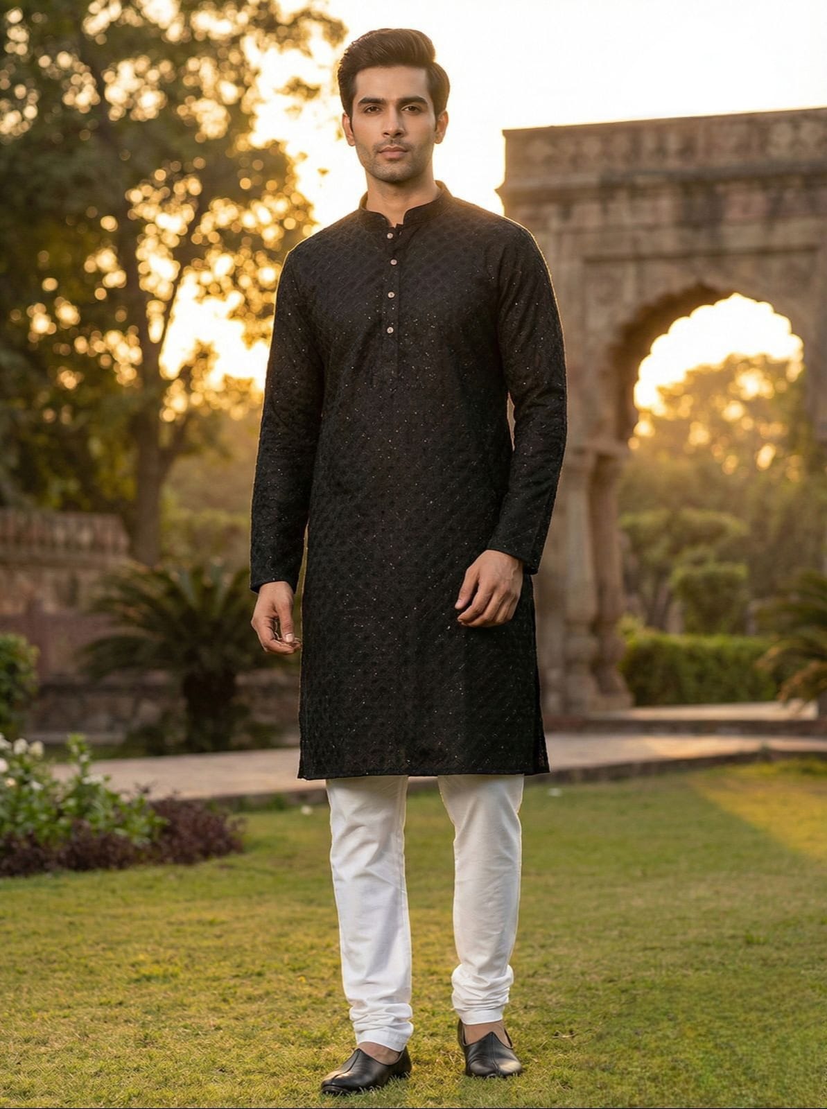 Midnight Glow Kurta Pajama
