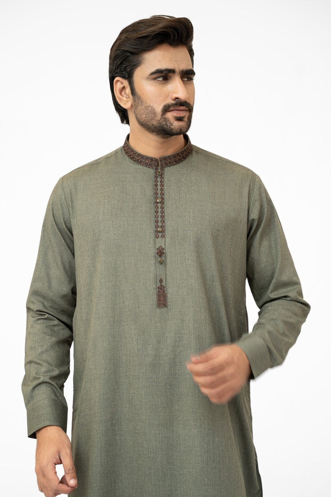 Army Green Kurta Shalwar