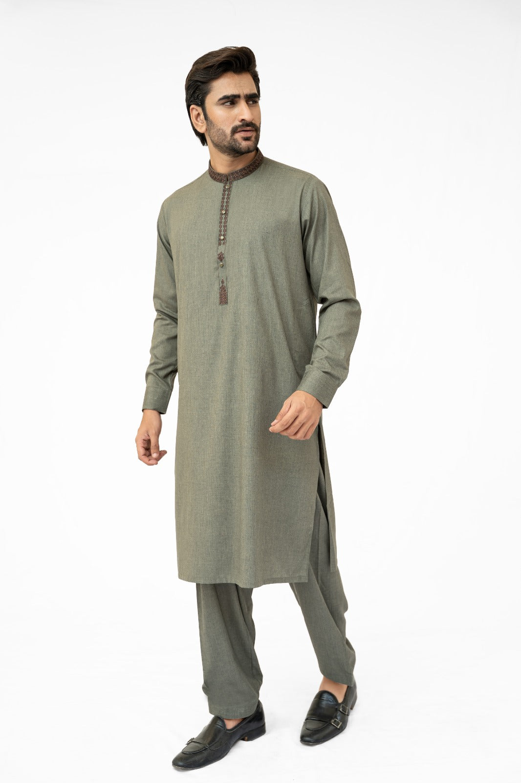 Army Green Kurta Shalwar