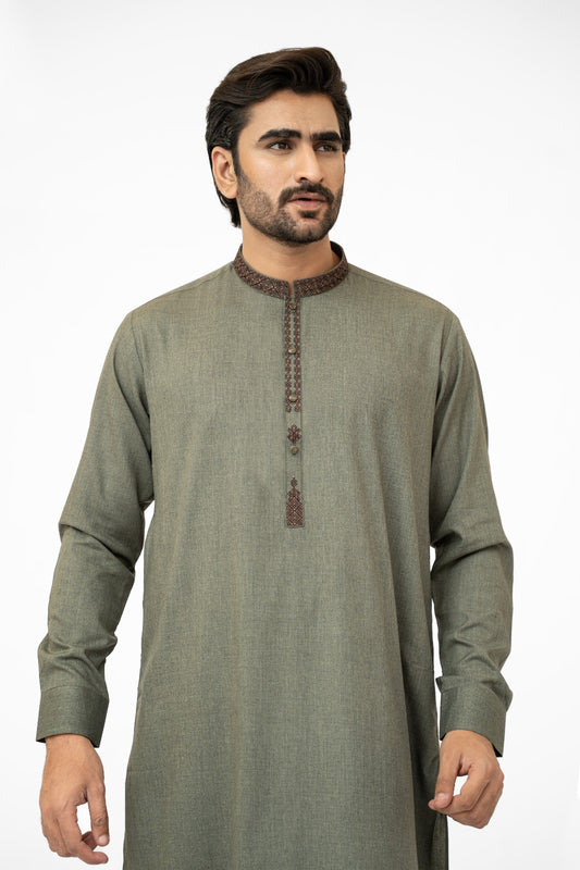 Army Green Kurta Shalwar