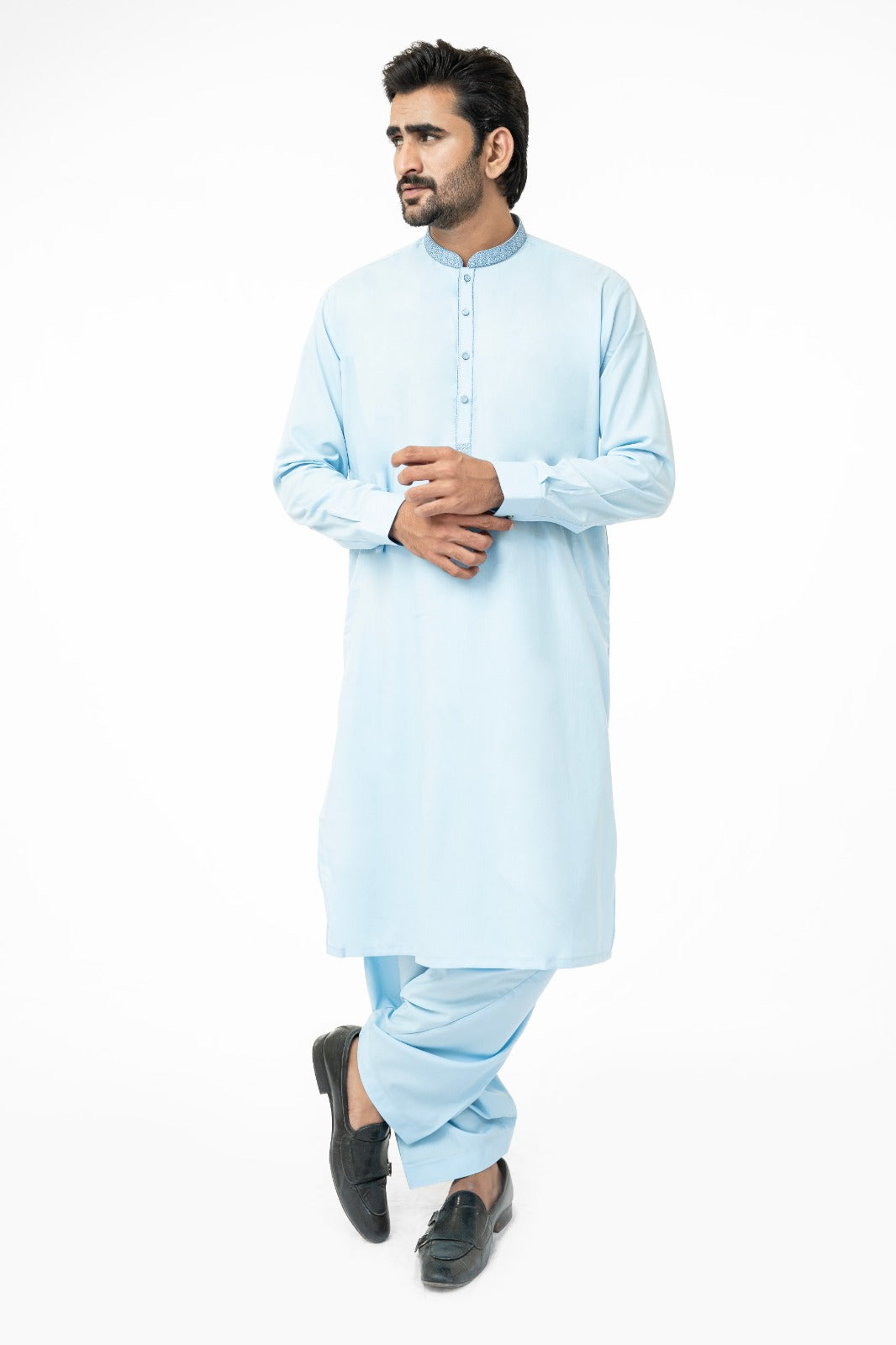 Blue Swirl Kurta Shalwar