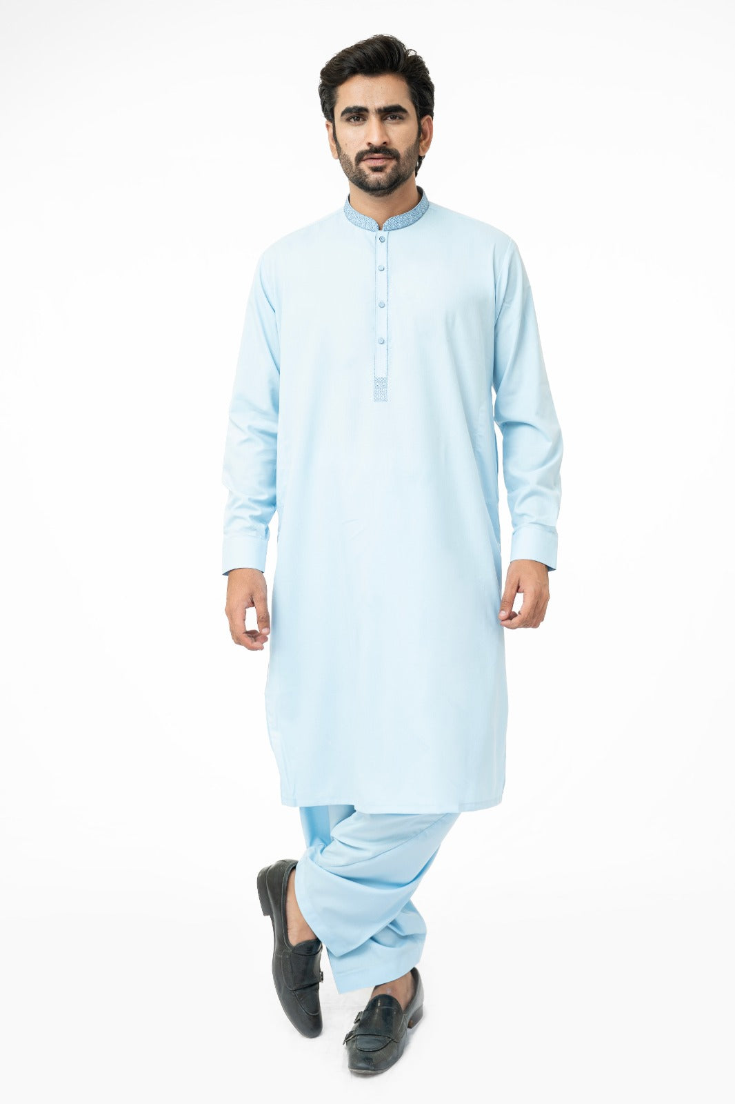 Blue Swirl Kurta Shalwar