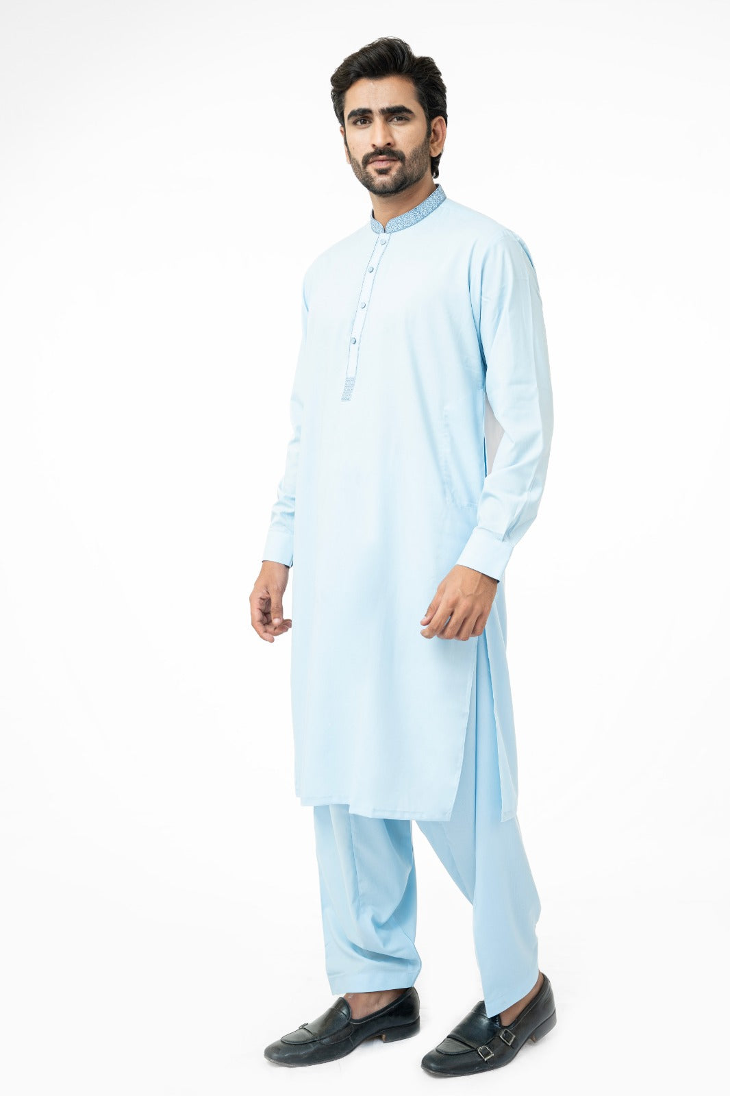 Blue Swirl Kurta Shalwar