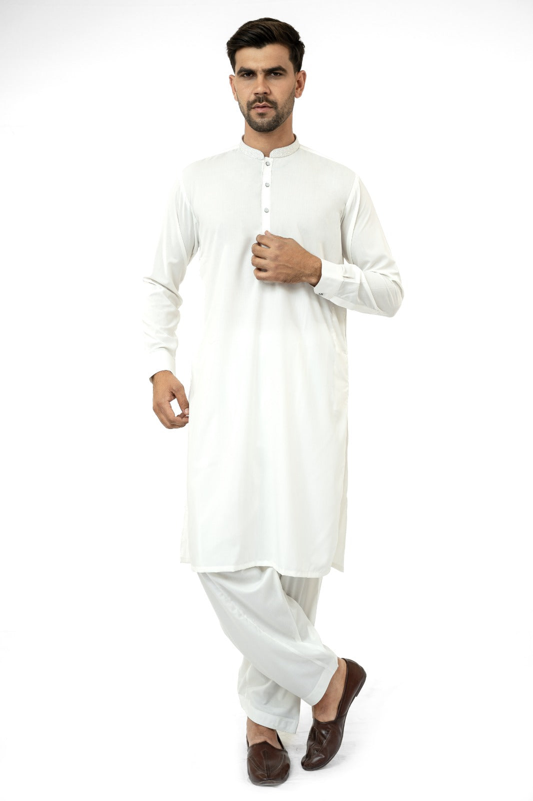 White Chaand Kurta Shalwar