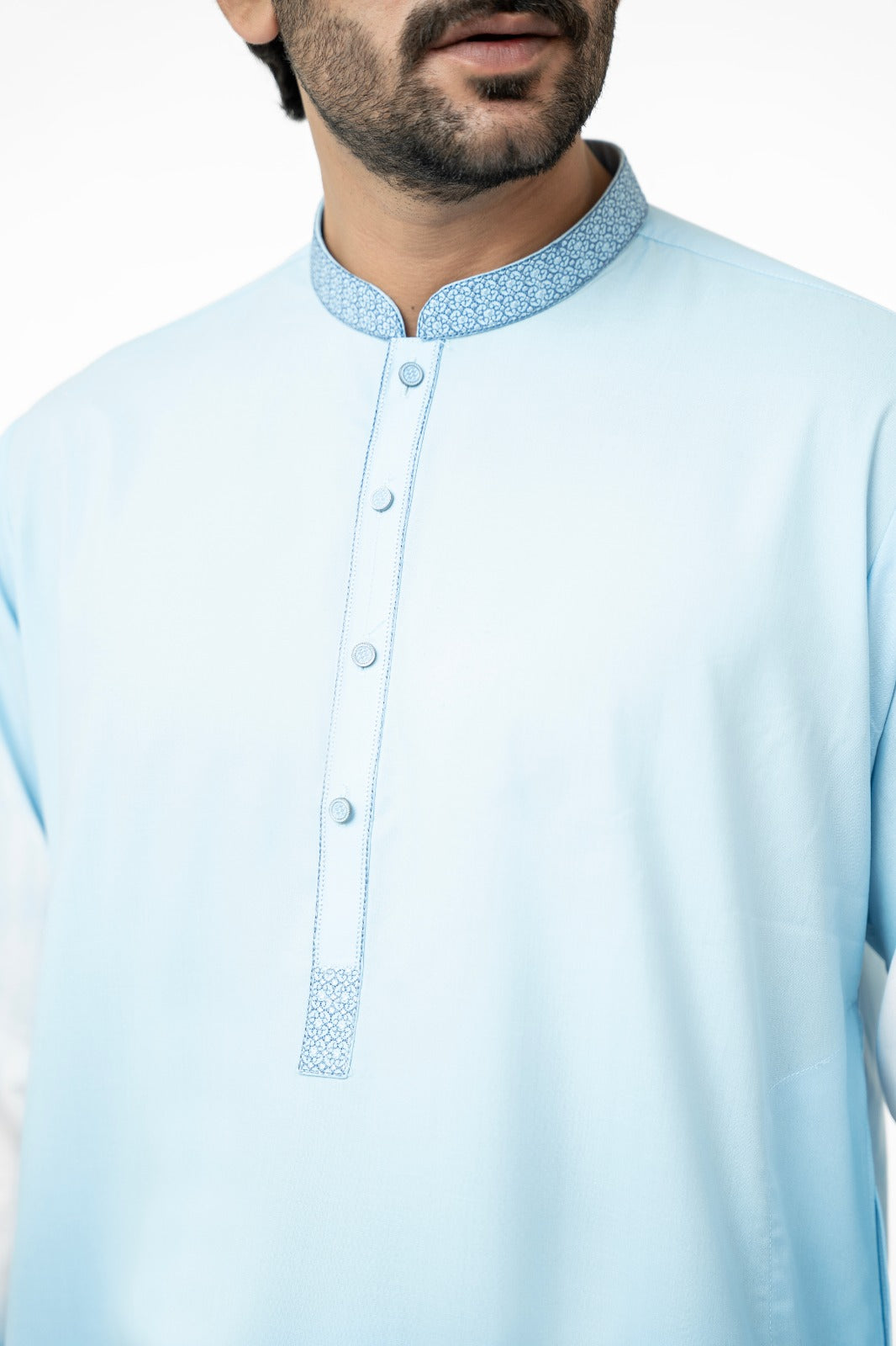 Blue Swirl Kurta Shalwar