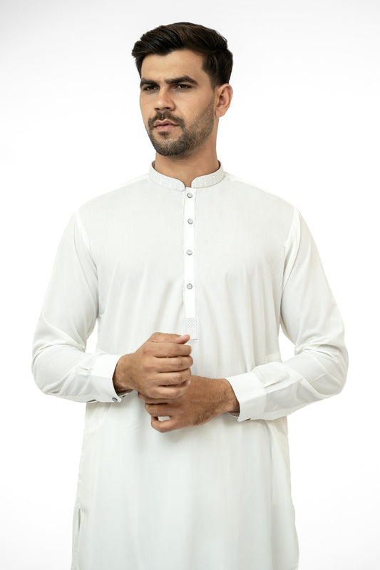 White Chaand Kurta Shalwar