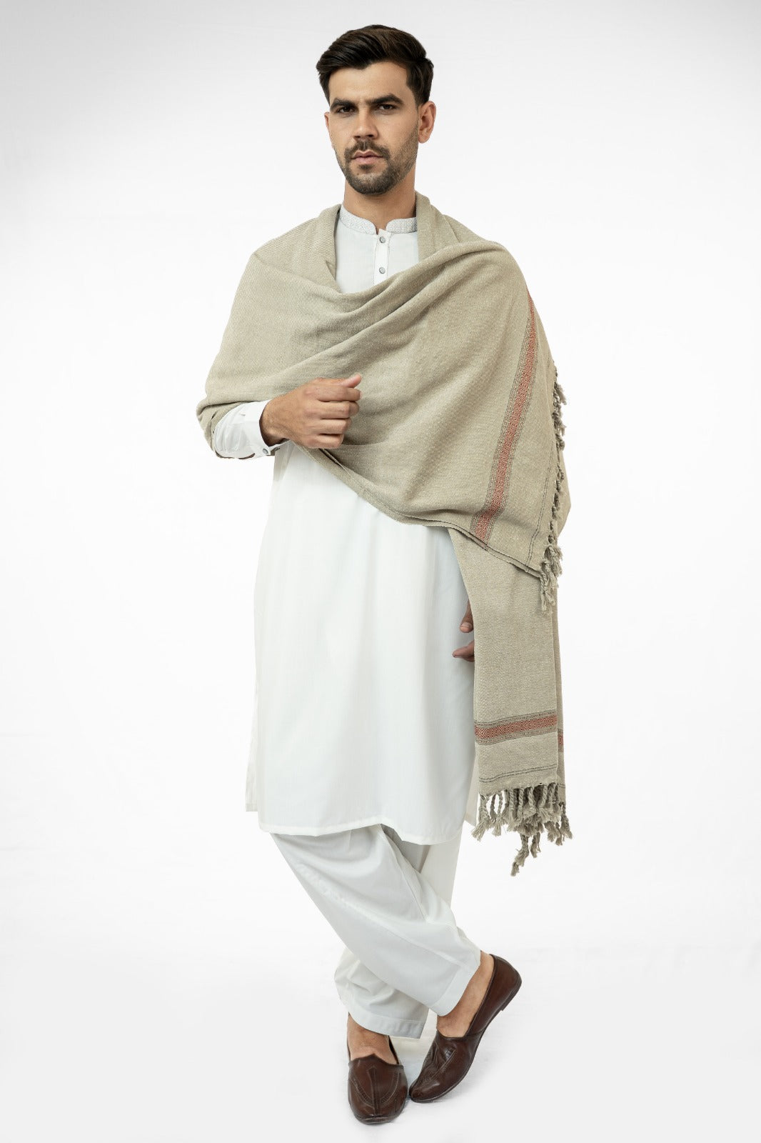 Beige Drape Shawl