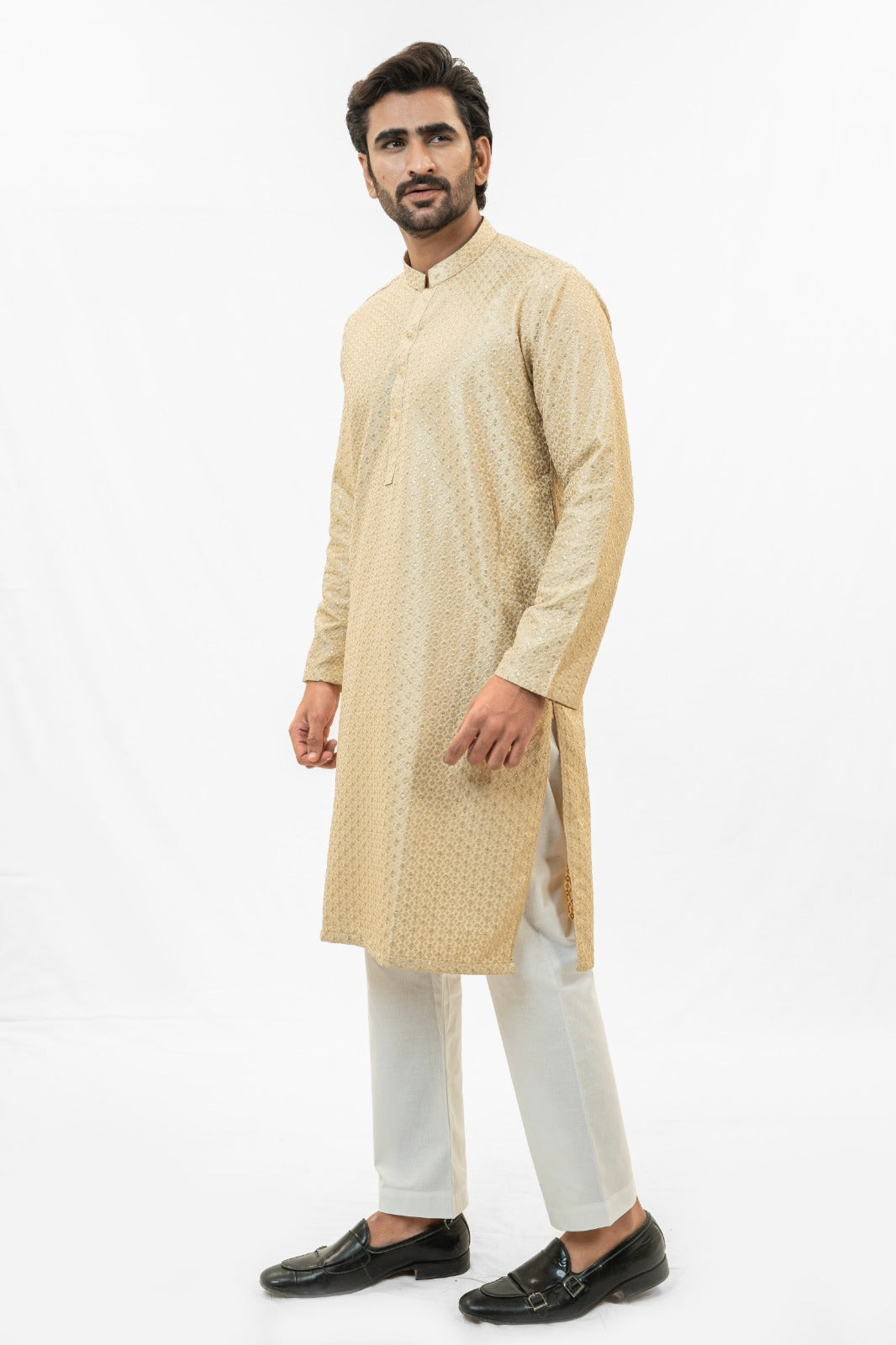 Zar Golden Sequins Kurta Pajama