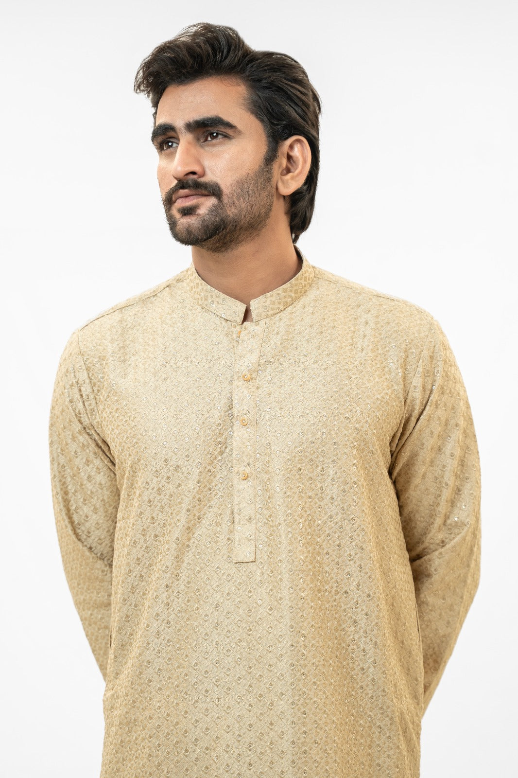 Zar Golden Sequins Kurta Pajama