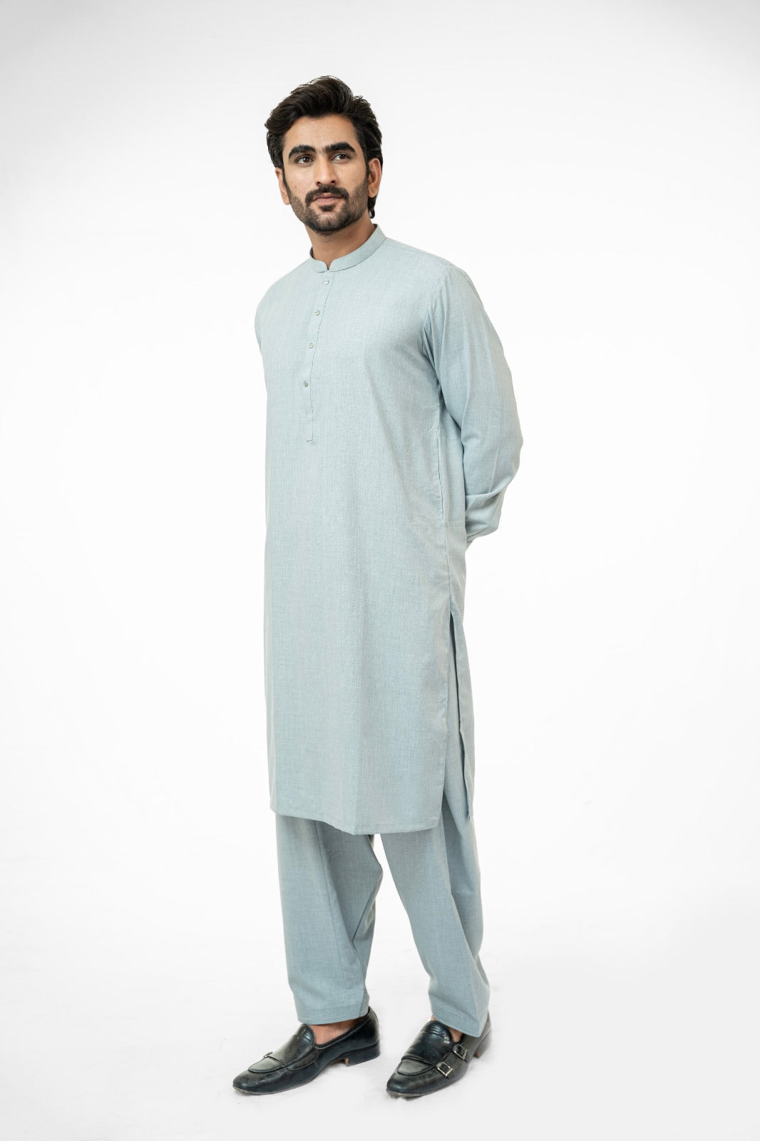 Steel Blue Kurta Shalwar