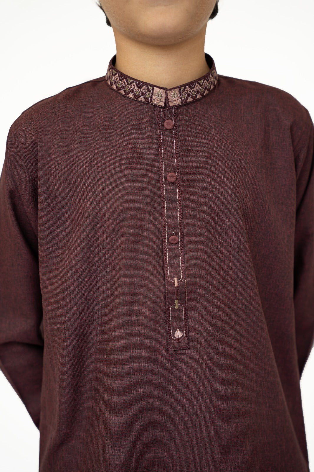 Maroon Purple Boys Kurta Pajama