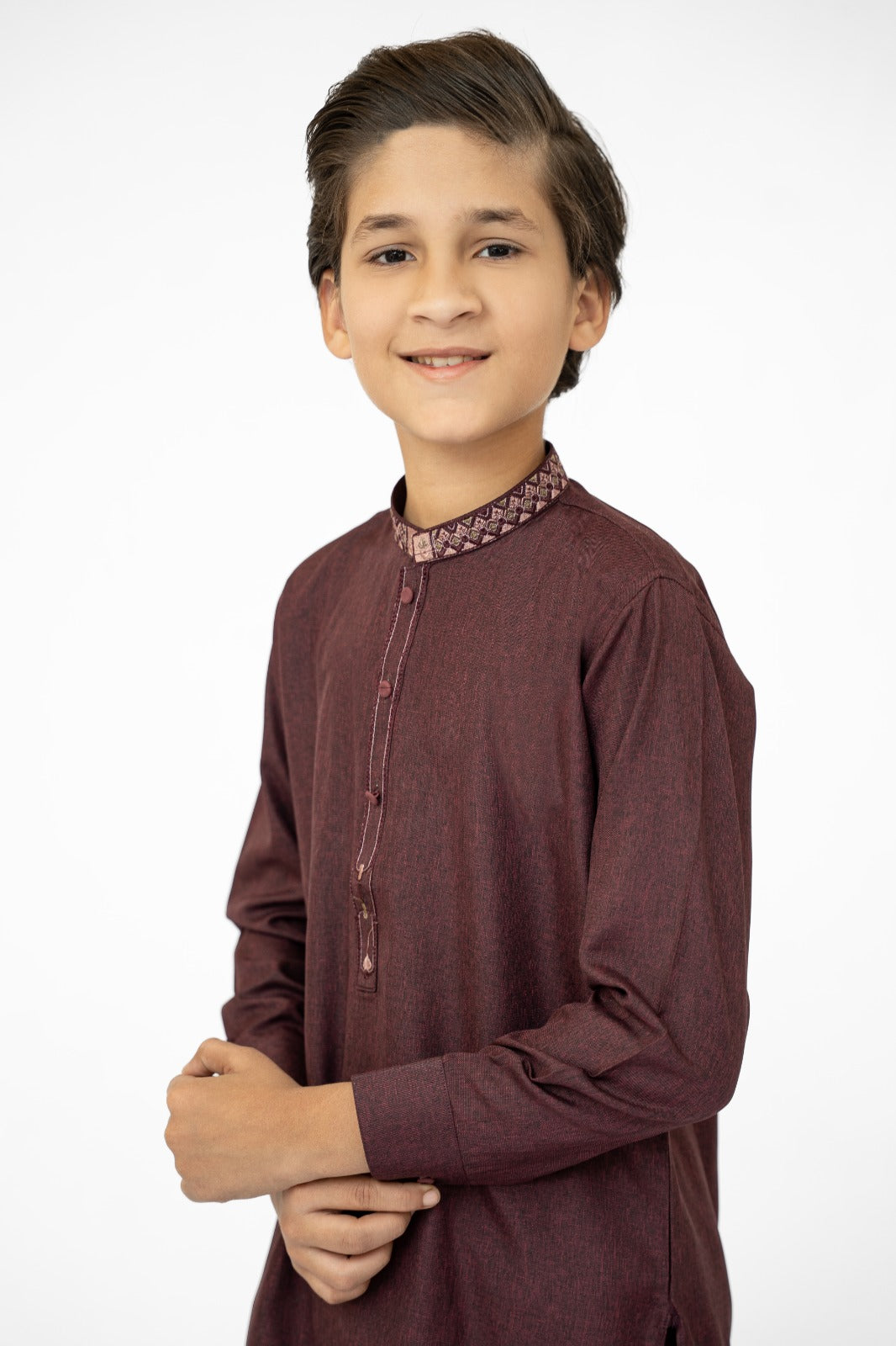 Maroon Purple Boys Kurta Pajama