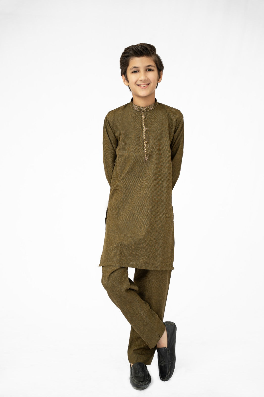 Green Bahaar Boys Kurta Pajama