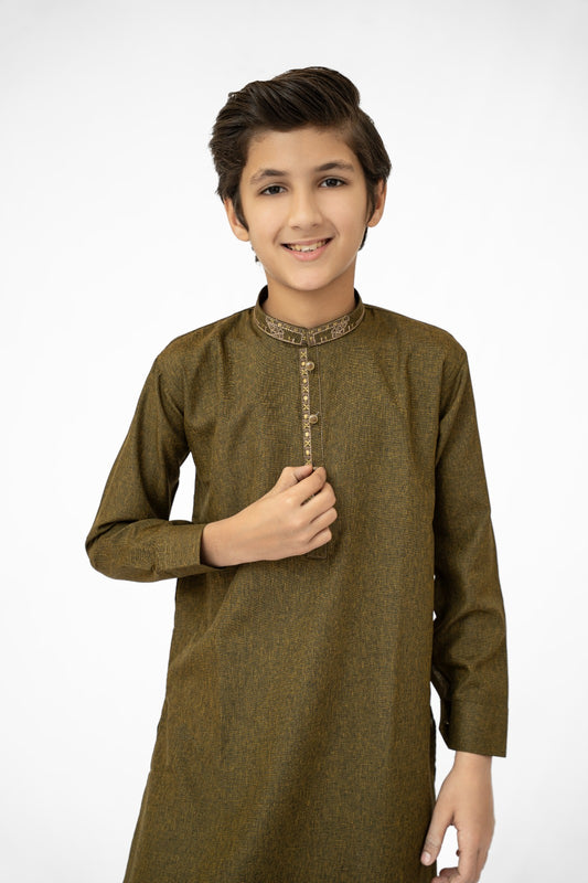 Green Bahaar Boys Kurta Pajama