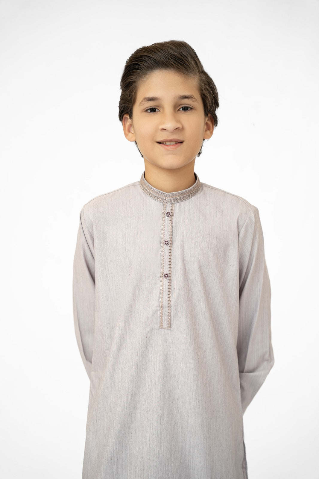 Greige Boys Kurta Shalwar