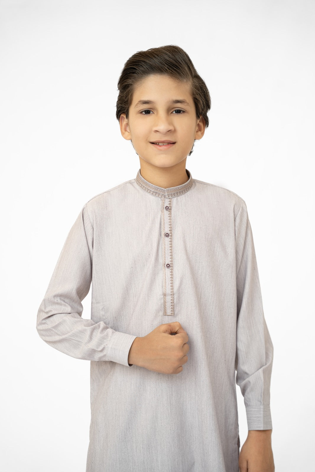 Greige Boys Kurta Shalwar