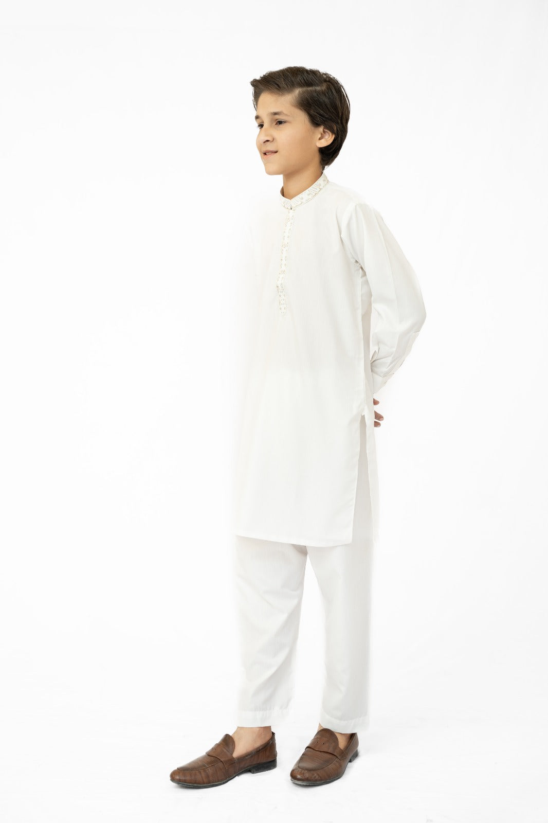 White Wave Boys Kurta Pajama