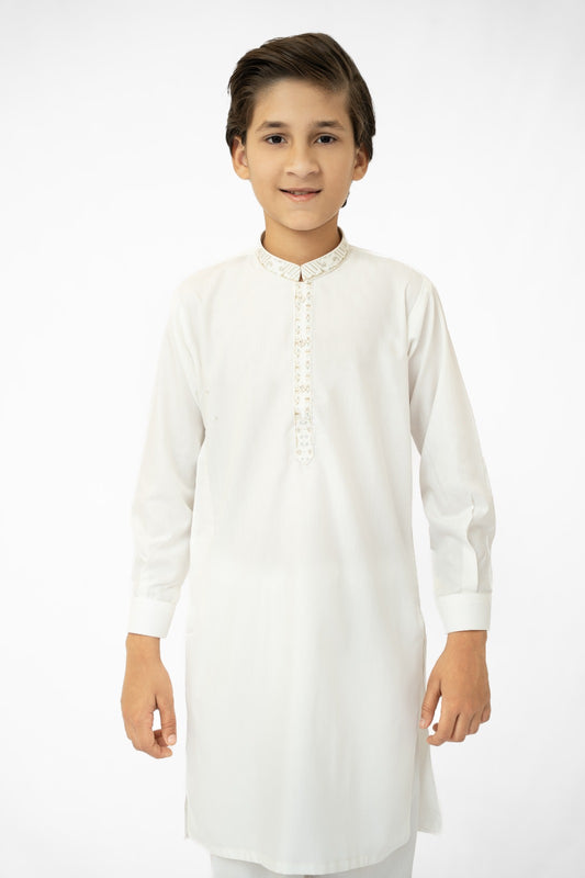 White Wave Boys Kurta Pajama