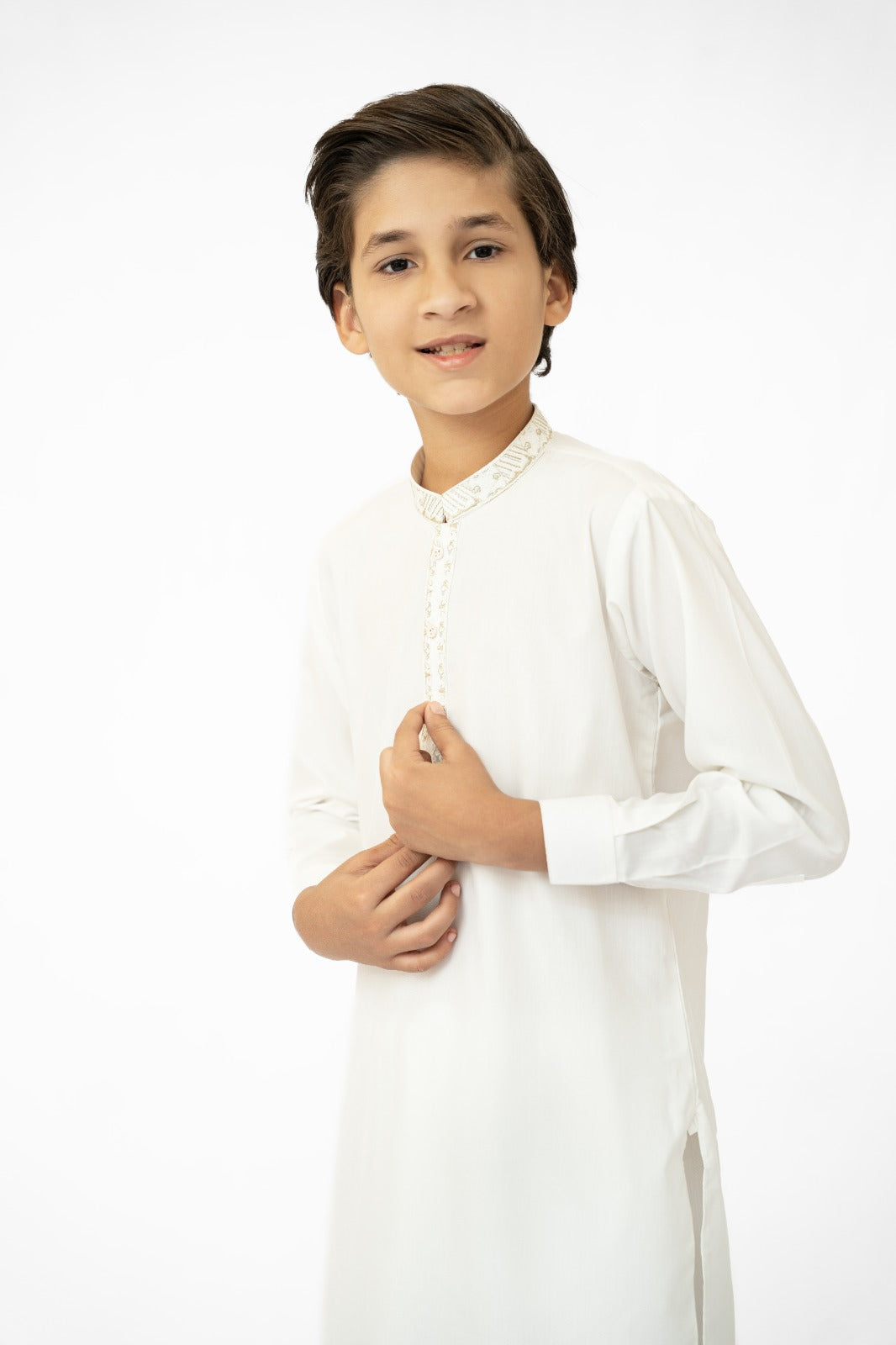 White Wave Boys Kurta Pajama