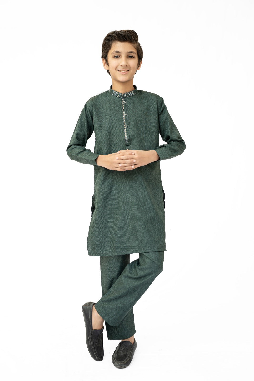 Green Bahaar Boys Kurta Pajama