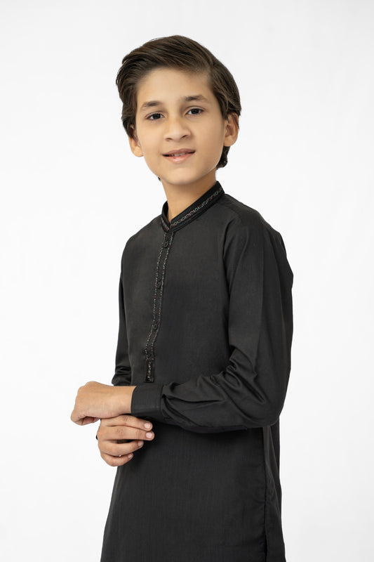 Bold Black Boys Kurta Pajama