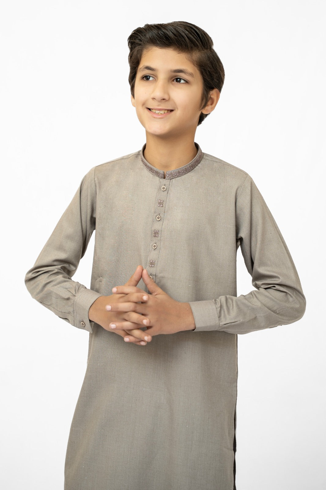 Light Taupe Boys Kurta Shalwar