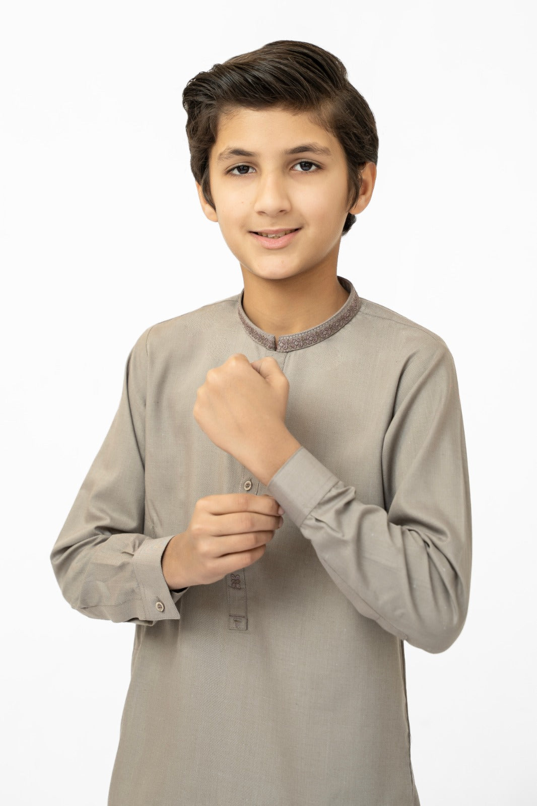 Light Taupe Boys Kurta Shalwar