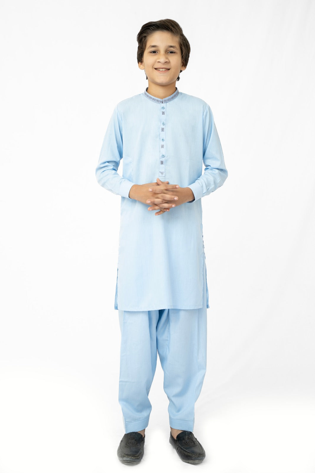 Bright Blue Boys Kurta Shalwar