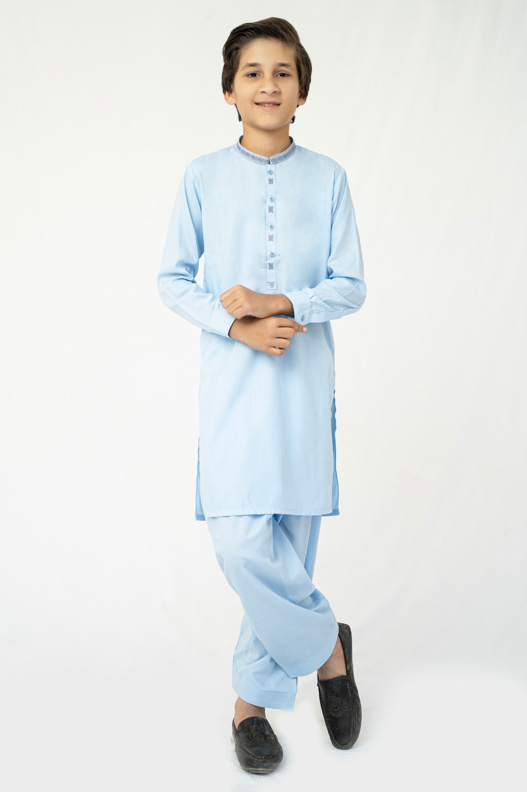 Bright Blue Boys Kurta Shalwar