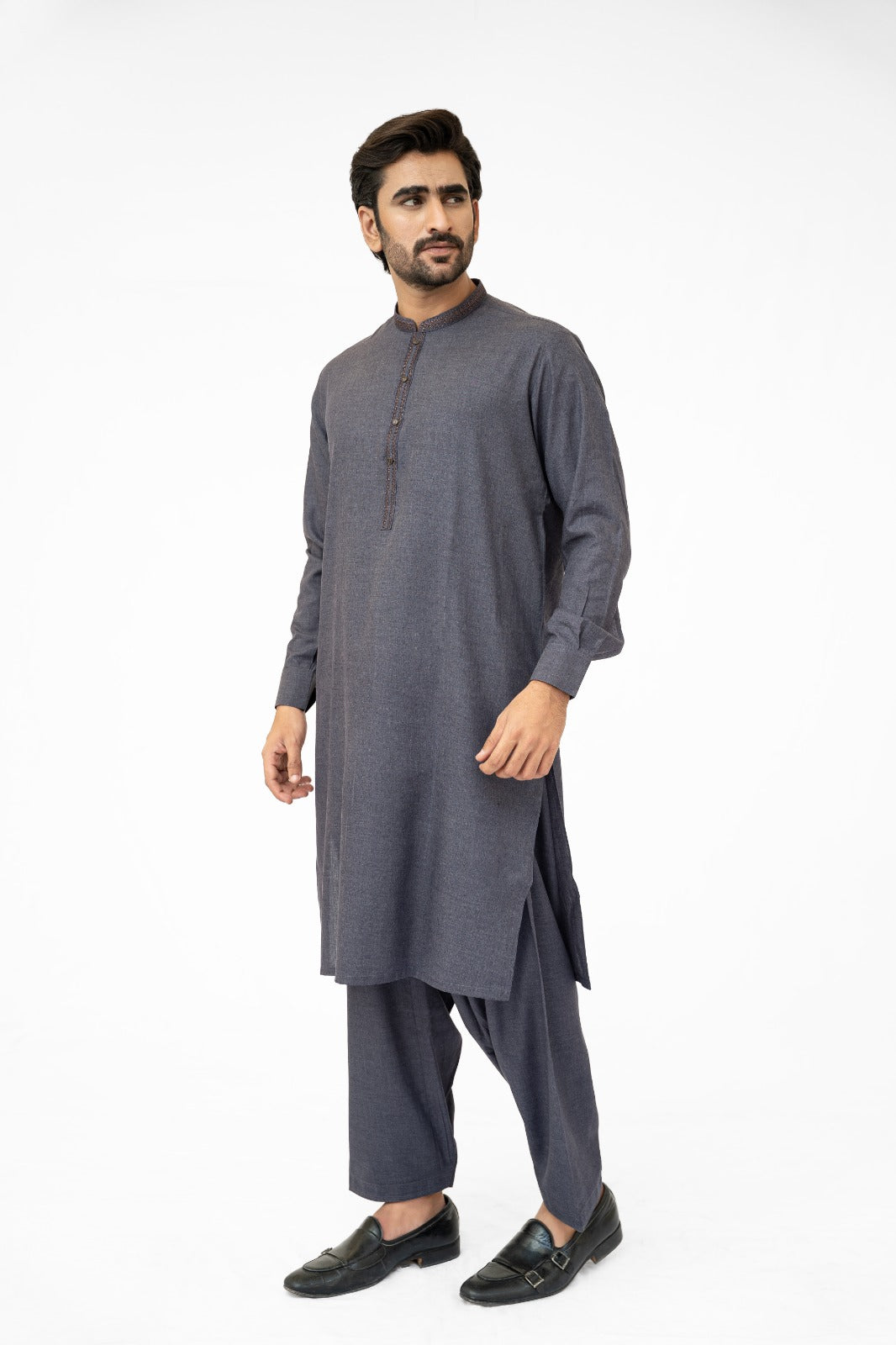 Dark Grey-Blue Kurta Shalwar