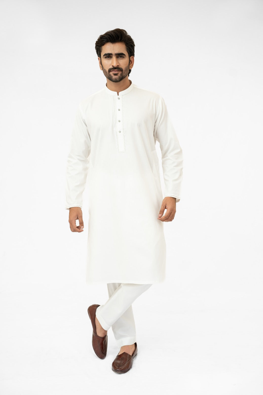 White Gulaab Kurta Pajama