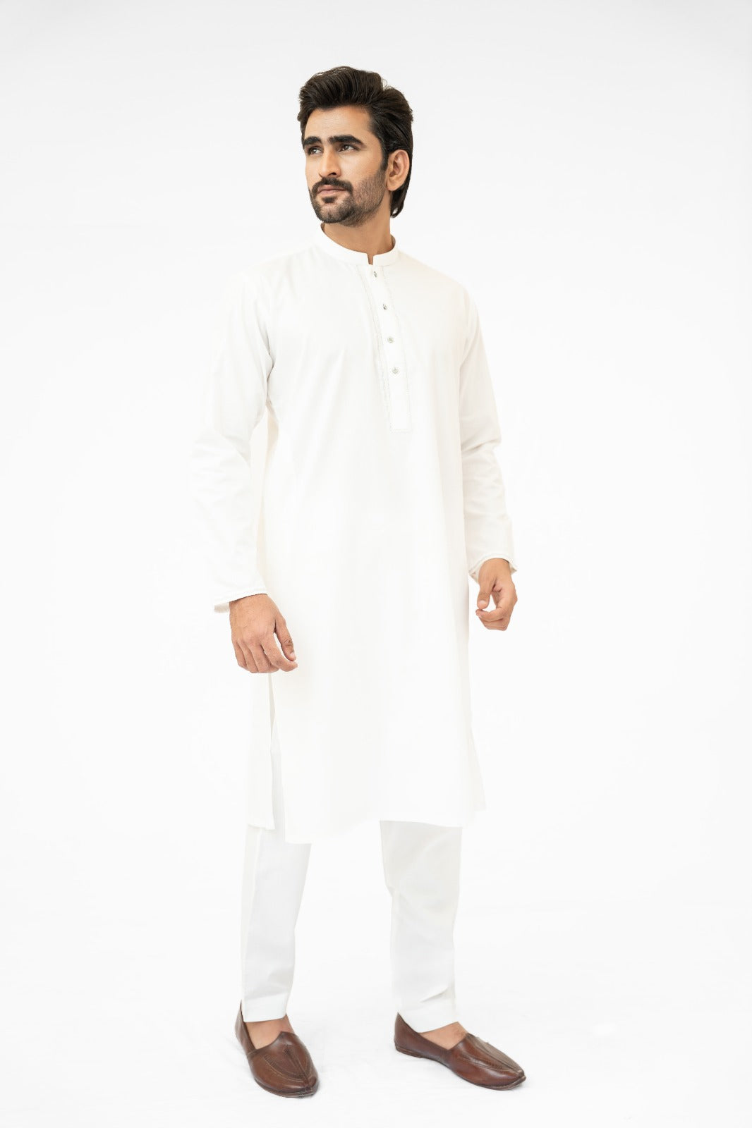 White Gulaab Kurta Pajama