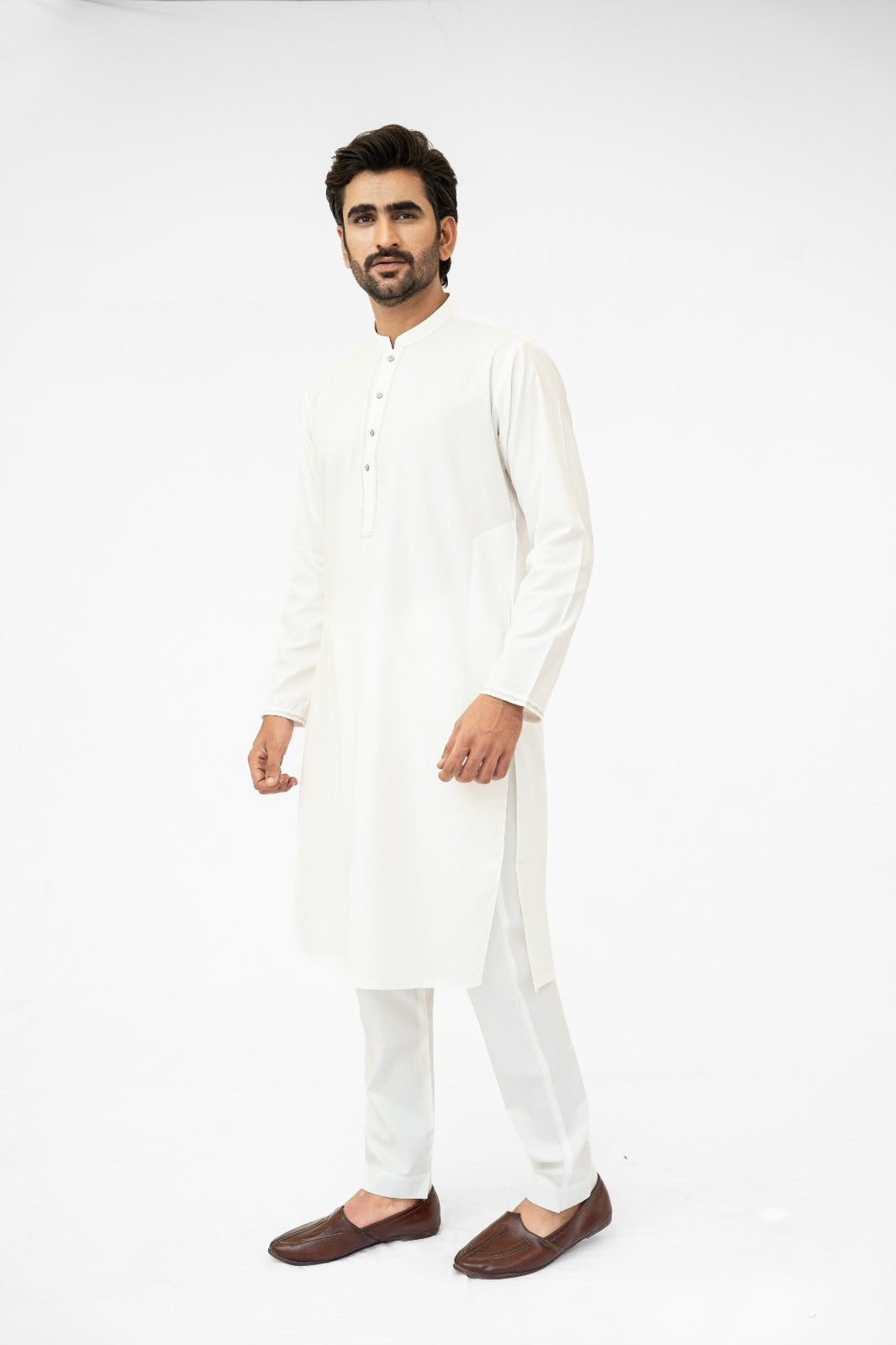 White Gulaab Kurta Pajama