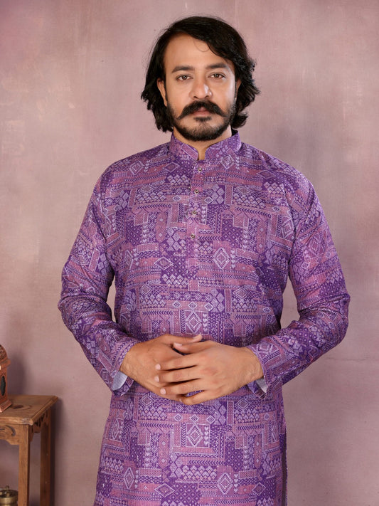 Purple Prism Sequence Kurta