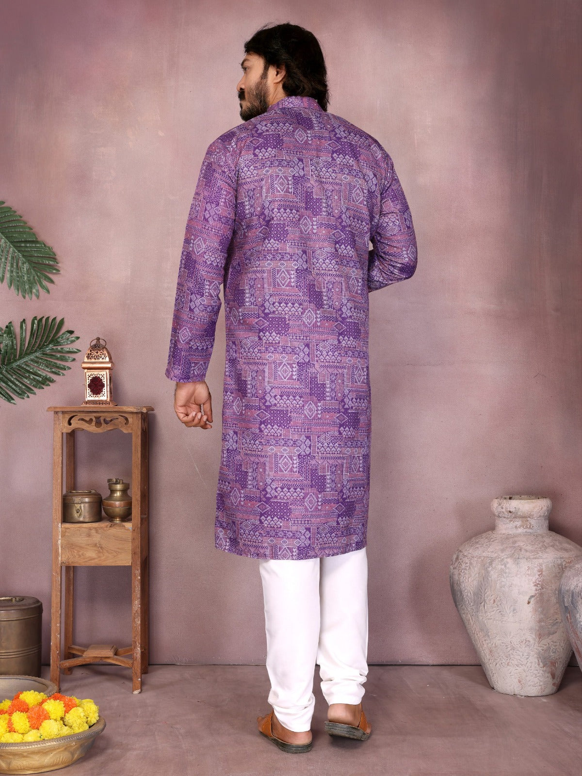 Purple Prism Sequence Kurta