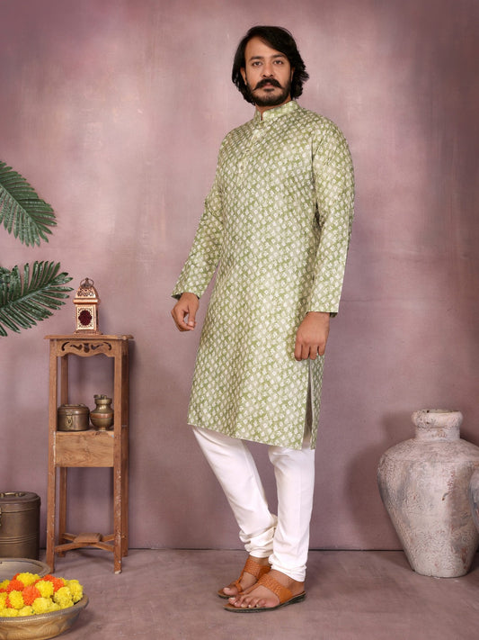 Green Leaf sequins Kurta