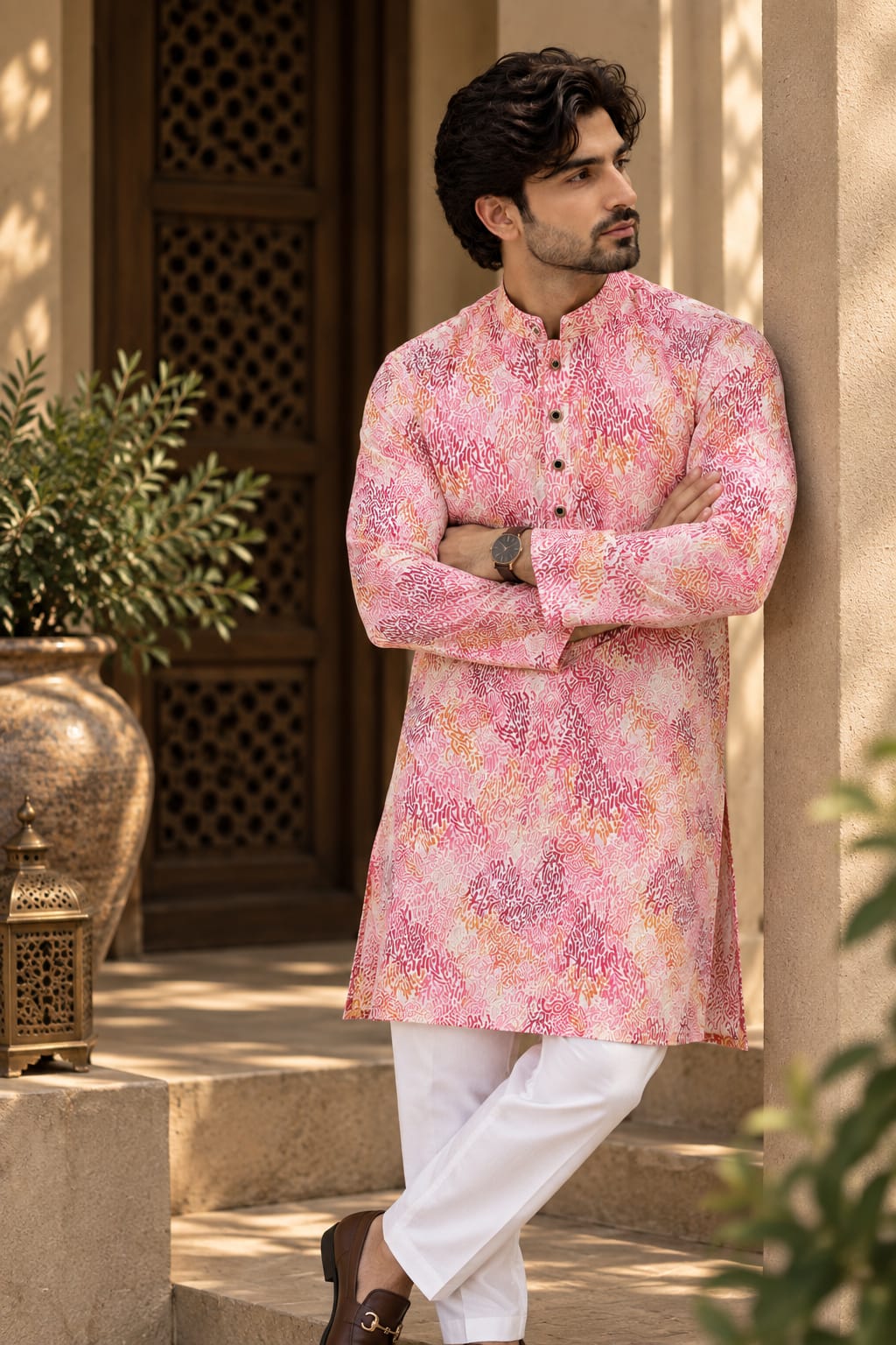 Coral Mirage Kurta
