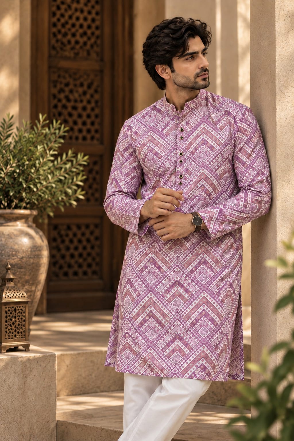 Mauve Maze Kurta
