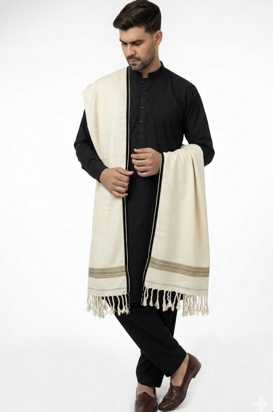 Beige Drape Shawl