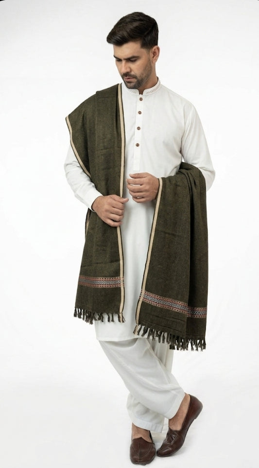 Army Green Drape Shawl