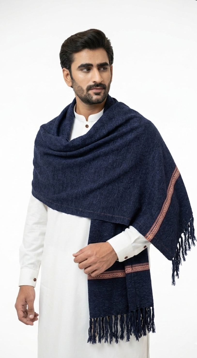 Blue Drape Shawl